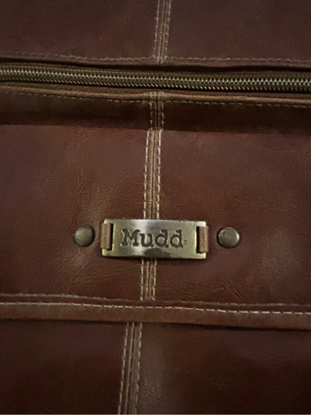 Vintage 90s Y2K Mudd Vegan leather shoulder bag brown